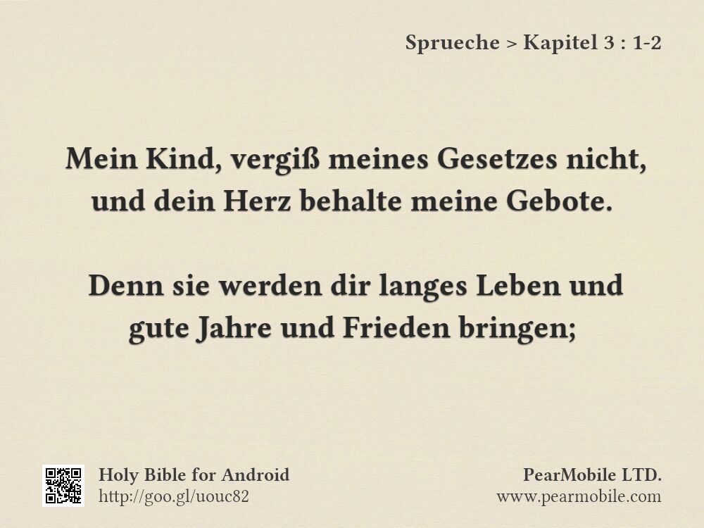 Sprueche, Kapitel 3:1-2